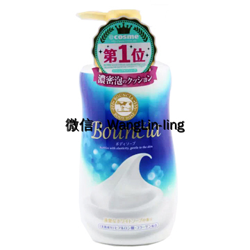 日本 COW 牛牌 牛乳石碱 浓密泡沫美白保湿沐浴露  550ml