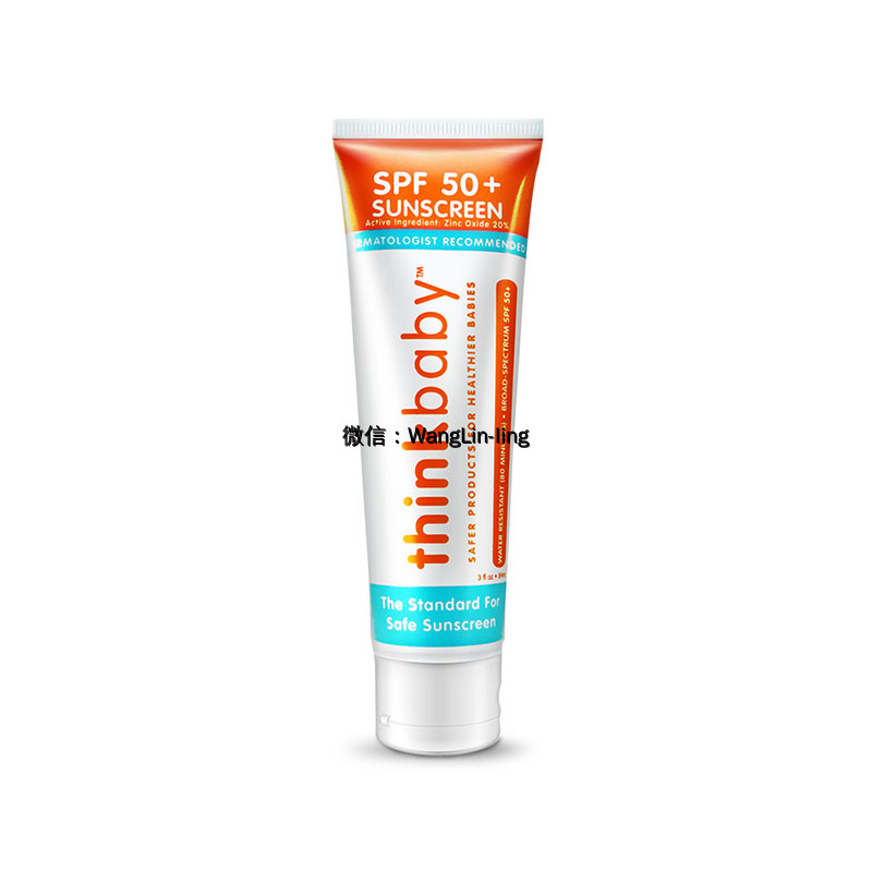 美国 Thinkbaby 儿童婴儿物理性防晒霜 SPF50+ 89ml 6个月以上宝宝