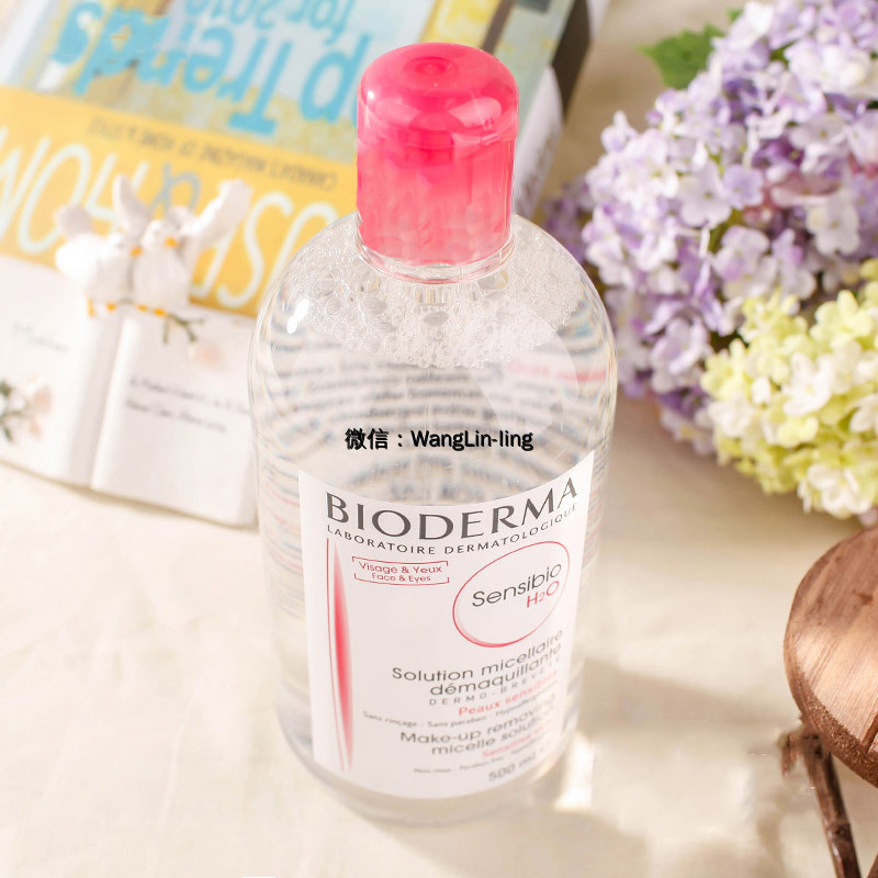 法国 Bioderma 贝德玛 舒颜卸妆洁肤水 500ml 粉水