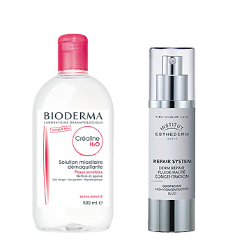 Bioderma 舒颜卸妆洁肤水 500ml + Esthederm 完美肌肤修护乳液 50ml